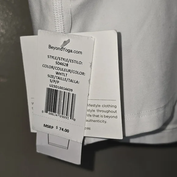 Beyond Yoga Spacedye Always On Cropped Tank NWT Cloud White Size Small - Picture 11 of 11